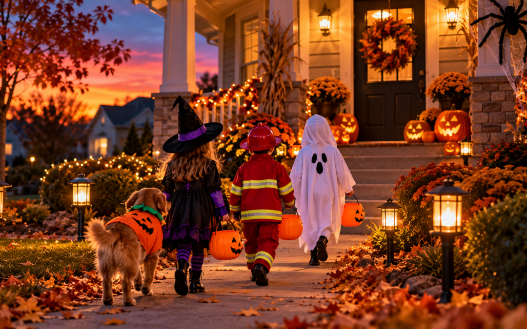 Trick or Treater - porch, fall